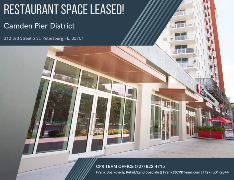Commercial Partners Realty Represents Tenant in St. Petersburg Restaurant Lease.