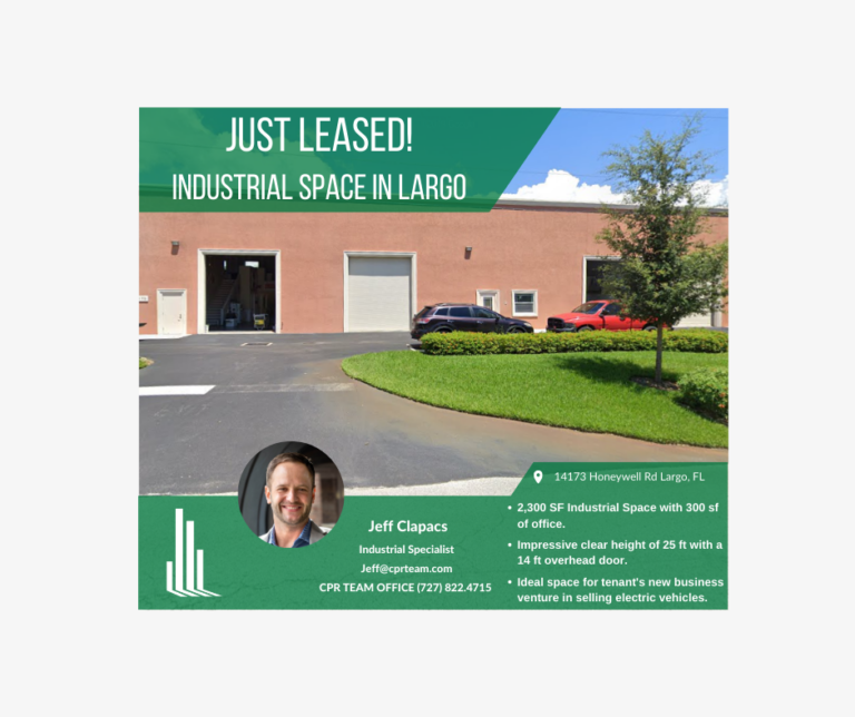 Commercial Partners Realty Represents Tenant of Industrial Building in Largo