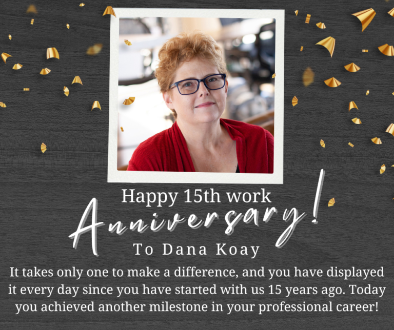 CPR Announcing Dana Koay’s 15 year Anniversary