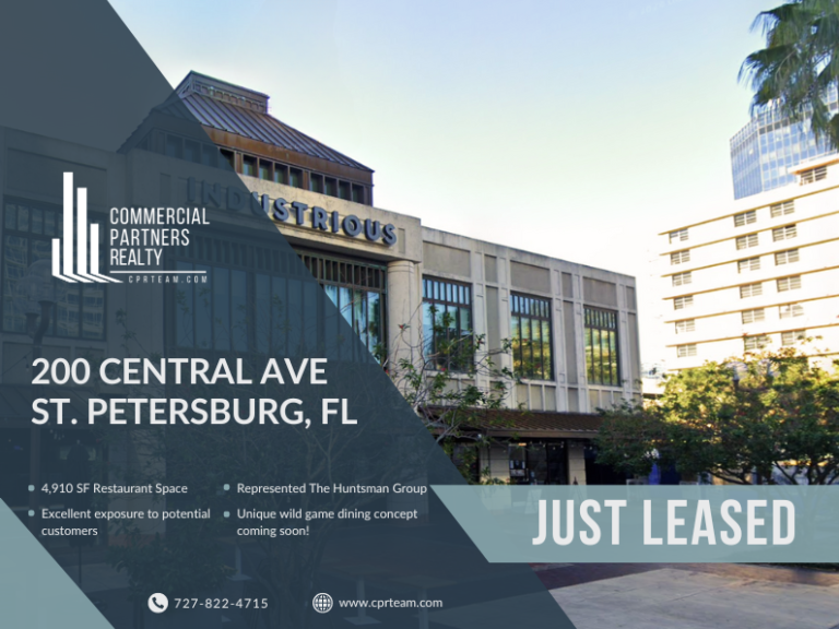 Commercial Partners Realty Represents Tenant, The Huntsman Group, in Downtown St. Pete.